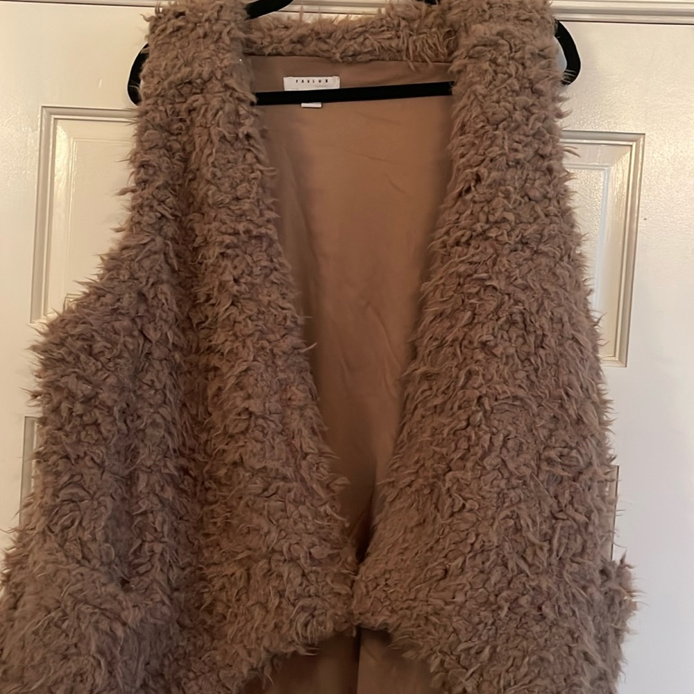 NWOT - Favlux Fashion faux fur,long vest, super super soft